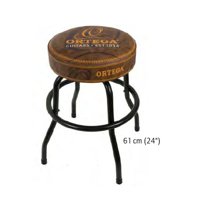 BAR STOOL 24"           ORTEGA BROWN TOP / BLACK HARDWARE