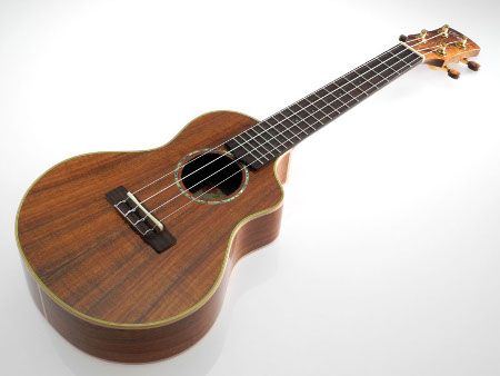 All Solid Hawaiian Koa Concert Cutaway Ukulele incl. Case