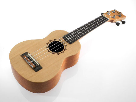Koki'o spruce-mahogany soprano Ukulele w/bag