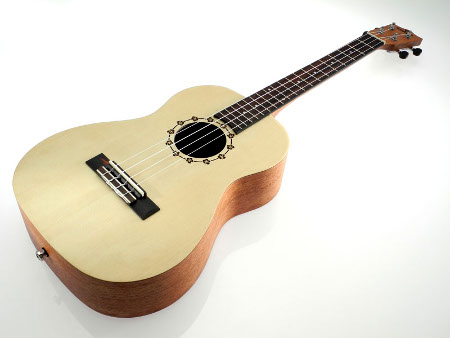 Koki'o spruce-mahogany baritone Ukulele w/bag