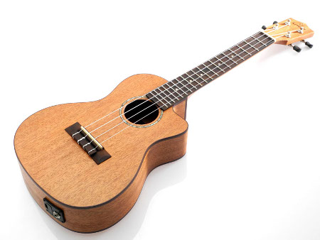 Koki'o mahogany cutaway EQ concert Ukulele w/bag