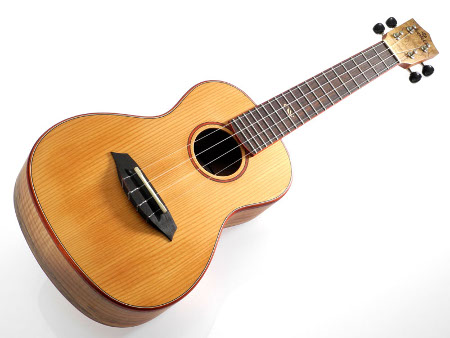 Koki'o solid cedar-spalted maple concert Ukulele w/bag