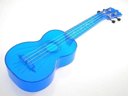 Transparent Blue Plastic Soprano Ukulele