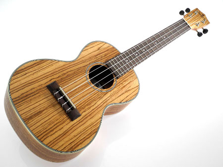 Koki'o zebrawood tenor Ukulele w/bag