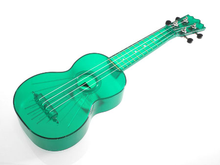 Transparent Green Plastic Soprano Ukulele