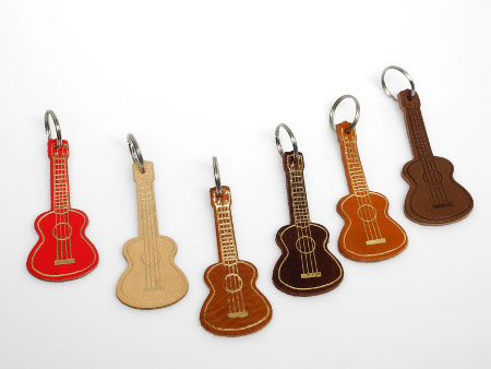 Leather Ukulele key ring