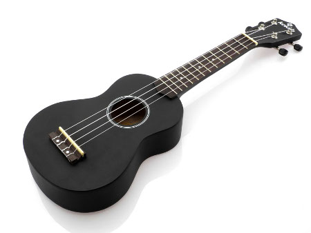 Koki'o linden soprano Ukulele black w/bag