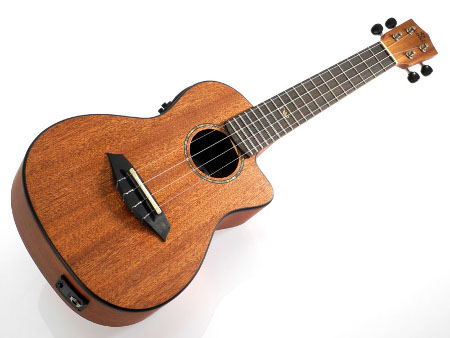 Koki'o solid top mahogany cutway EQ concert Ukulele w/bag