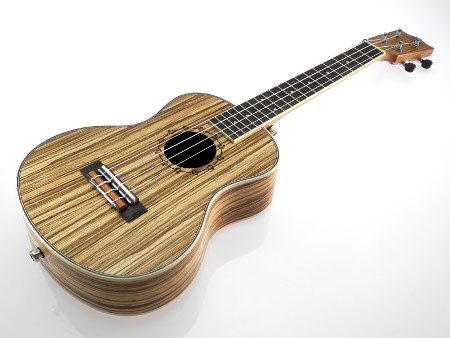 Koki'o zebrawood tenor Ukulele w/bag