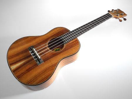 Big Island Koa Solid Tortoise Rope Tenor Ukulele