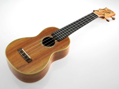 All Solid Hawaiian Koa Soprano Ukulele incl. Case