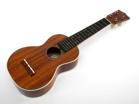 Kiwaya Solid African Mahogany Soprano Ukulele w/bindings