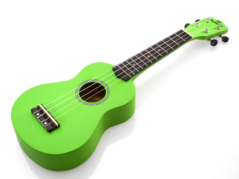 Koki'o linden soprano Ukulele green w/bag