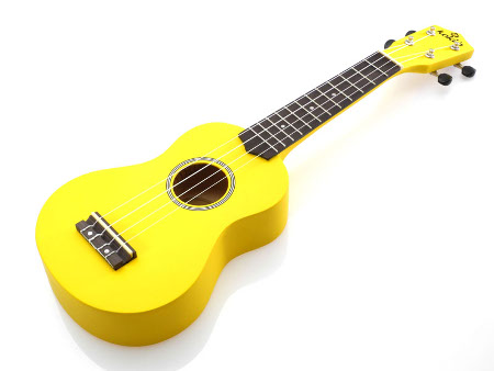 Koki'o linden soprano Ukulele yellow w/bag