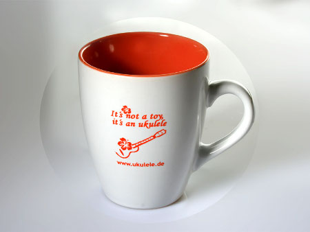 Mug with ukulele logo