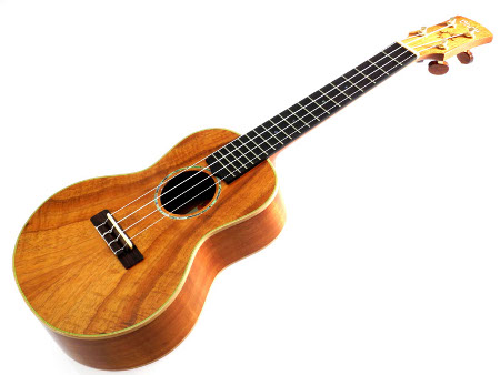 All Solid Hawaiian Koa Concert Ukulele incl. Case