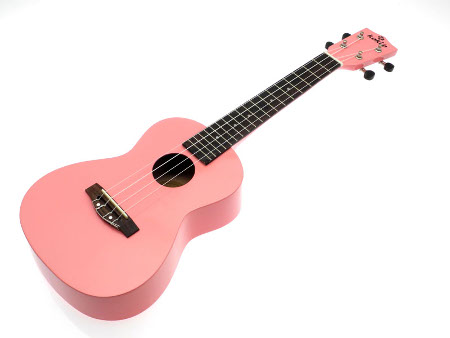 Koki'o linden concert Ukulele pink w/bag