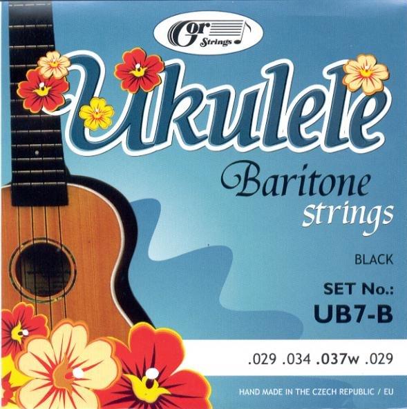 Gorstrings ukulele húrkészlet: bariton, fekete