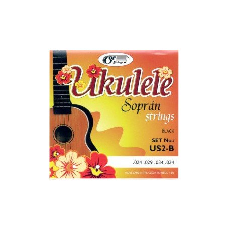 Gorstrings ukulele húrkészlet: szoprán/ fekete nylon, D-dur