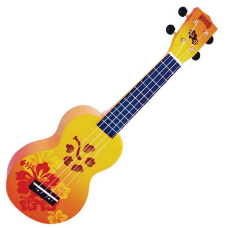 Mahalo szoprán Ukulele Hibiscus Orange Burst