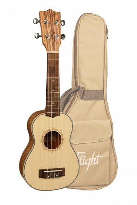 Flight DUS-320SP/ZEB Ukulele tokkal (Szoprán)