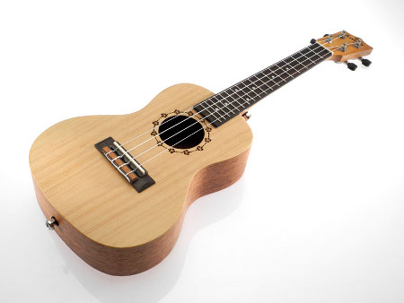 Koki'o spruce-mahogany concert Ukulele w/bag