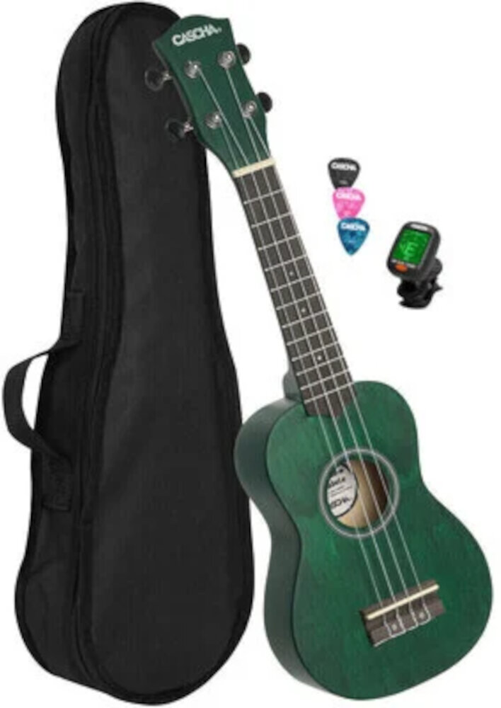 Cascha HH 3972 EN Szoprán ukulele Zöld