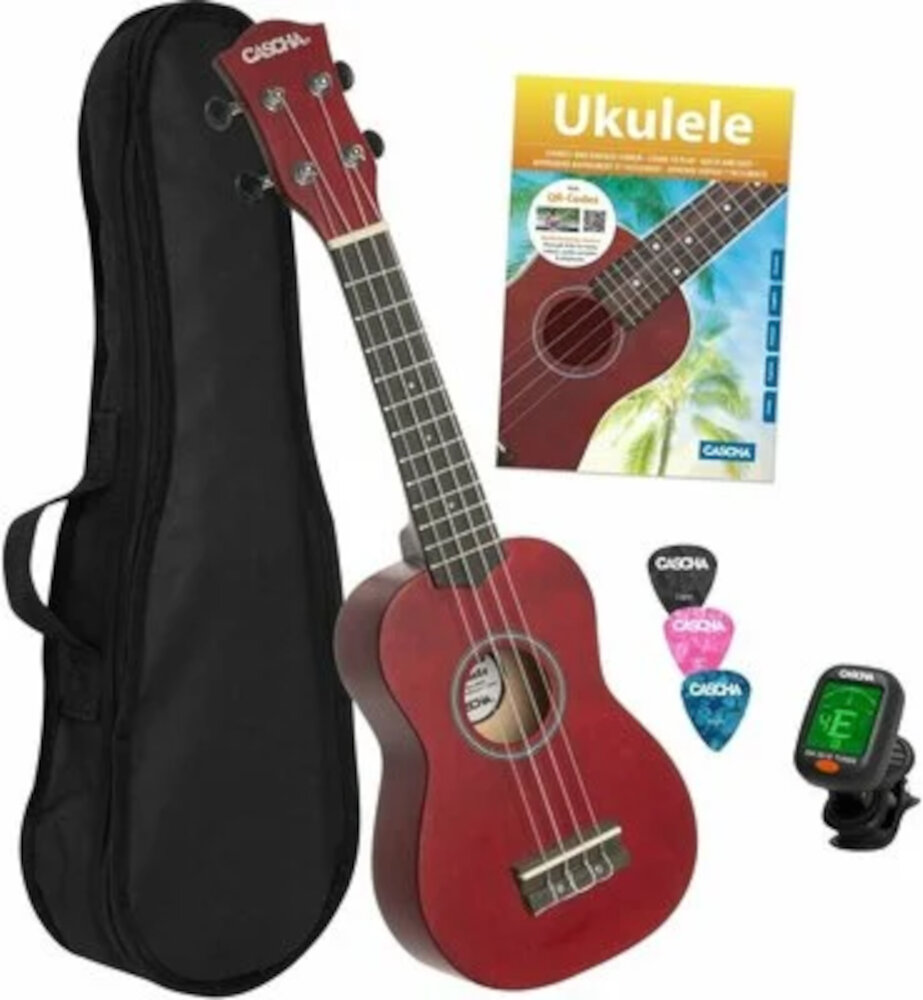 Cascha HH 3970 Szoprán ukulele Red
