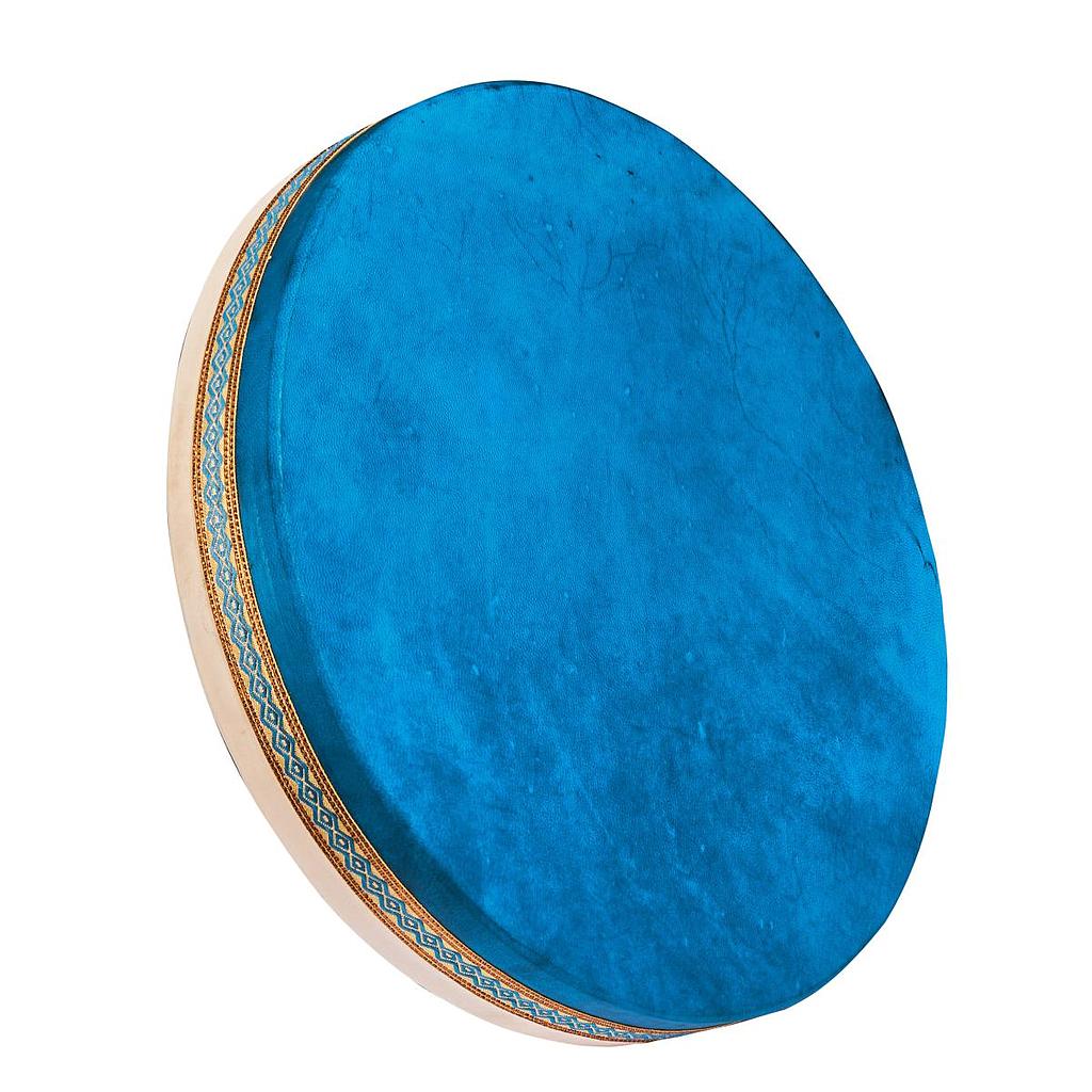 Óceándob, Ø 40cm, természetes bőr, egyik oldal turqouise