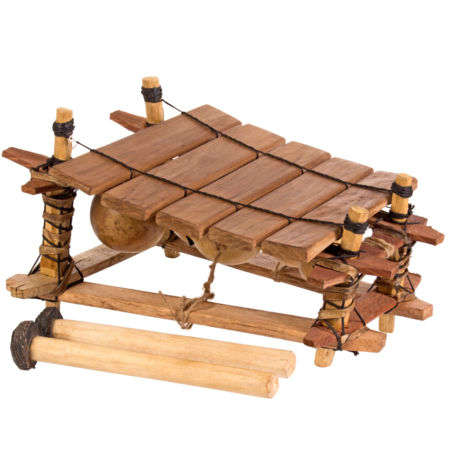 Afroton Balafon, 5 keys, Ghana, c. L 42cm, W 30cm, H 27cm