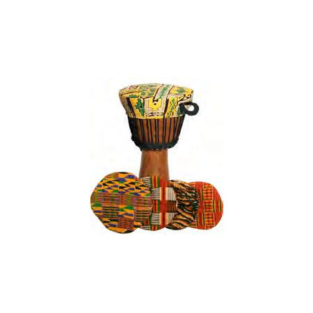Afroton Drum Top, padded, Ø 28cm, various African textiles 