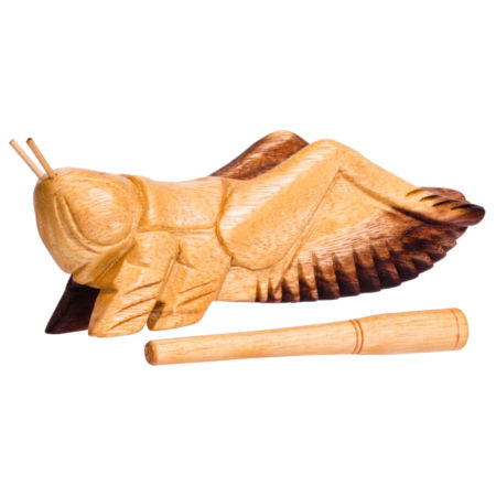 Afroton Cricket, guiro, wood, L 20cm