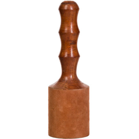 Afroton Mallet for singing bowl, leather, Ø 6cm, L 21cm