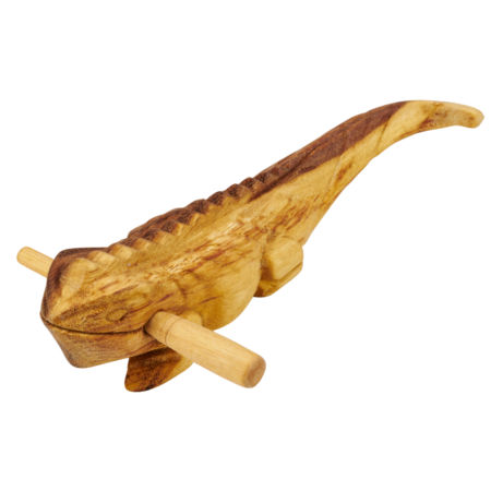 Afroton Iguana, guiro, wood, L 30cm                                