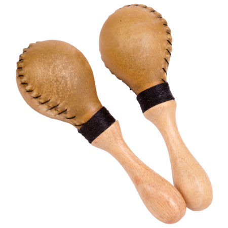 Afroton Leather Maracas, medium, L 16cm 