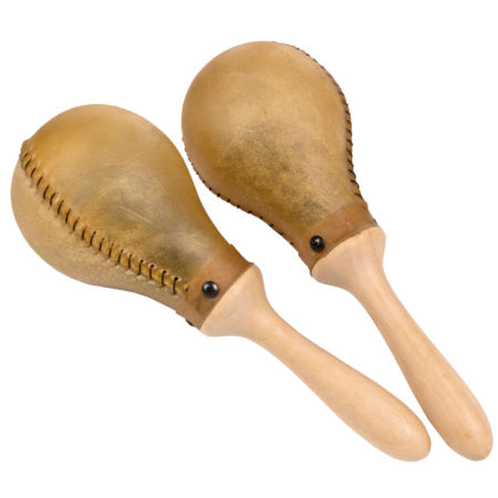 Afroton Leather Maracas, large, L 28cm