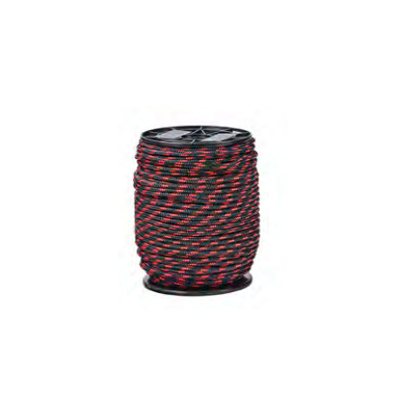 Afroton Rope, Ø 4,5mm, red-black, per meter