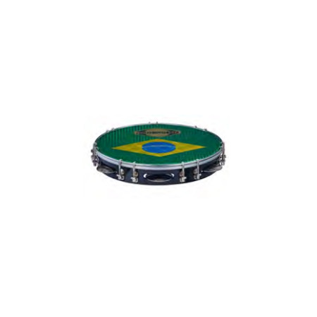 Afroton Pandeiro, deluxe, Ø 10", Brazilian Flag, hologram head