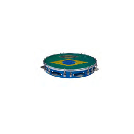 Afroton Pandeiro, deluxe, Ø 10", Brazilian Flag, hologram head